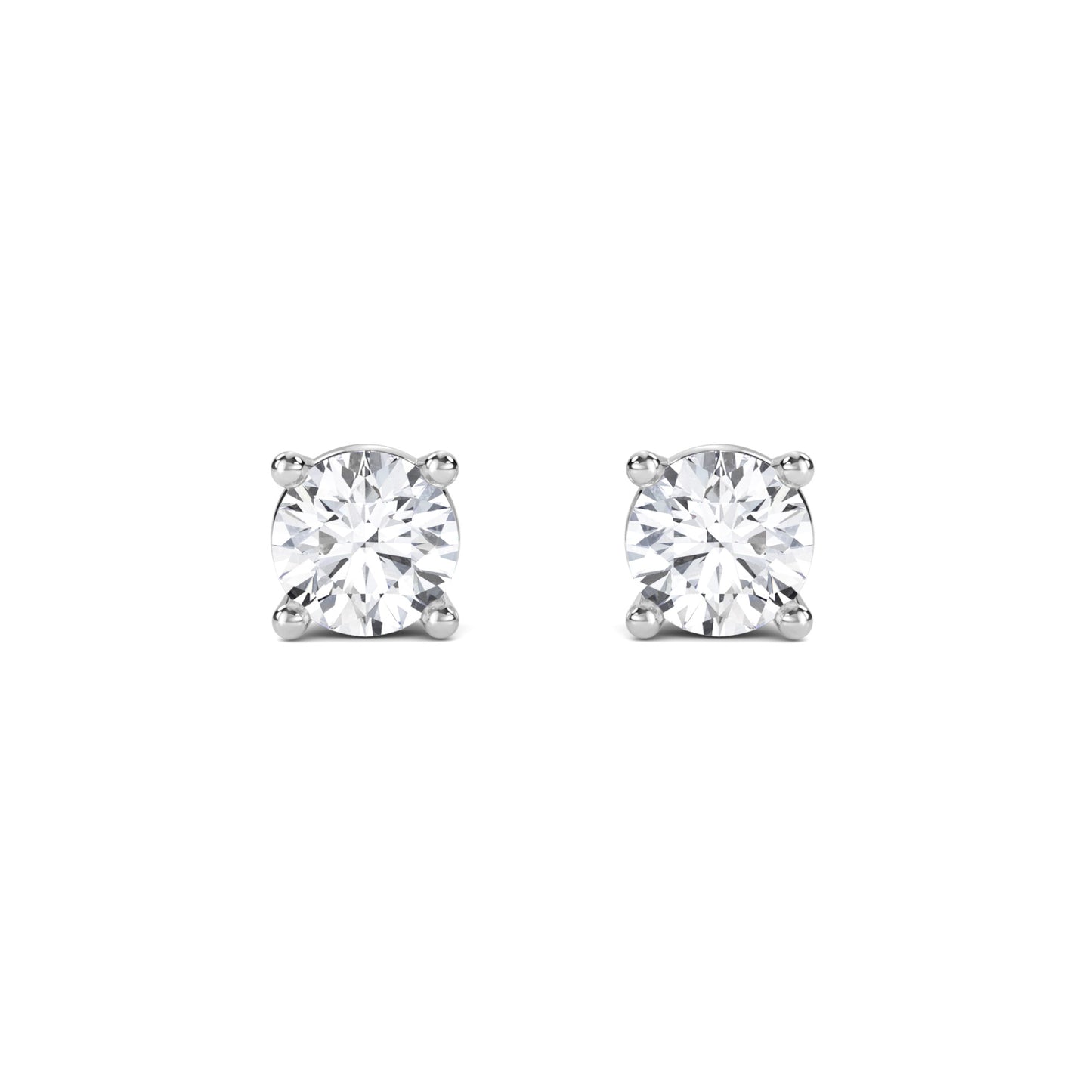 18 Kt Gold Lab Grown Diamond Stud Earrings