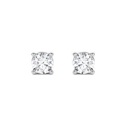 18 Kt Gold Lab Grown Diamond Stud Earrings