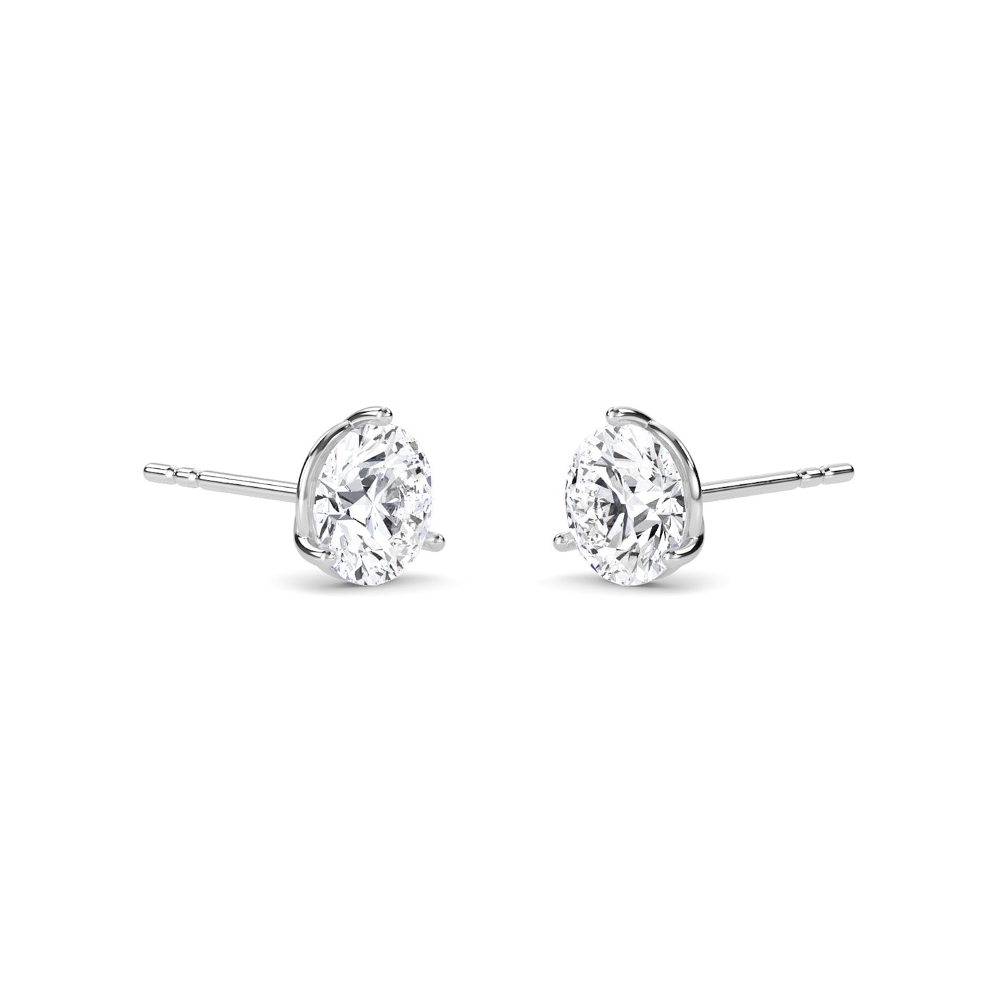 18 Kt Gold Lab Grown Diamond Stud Earrings