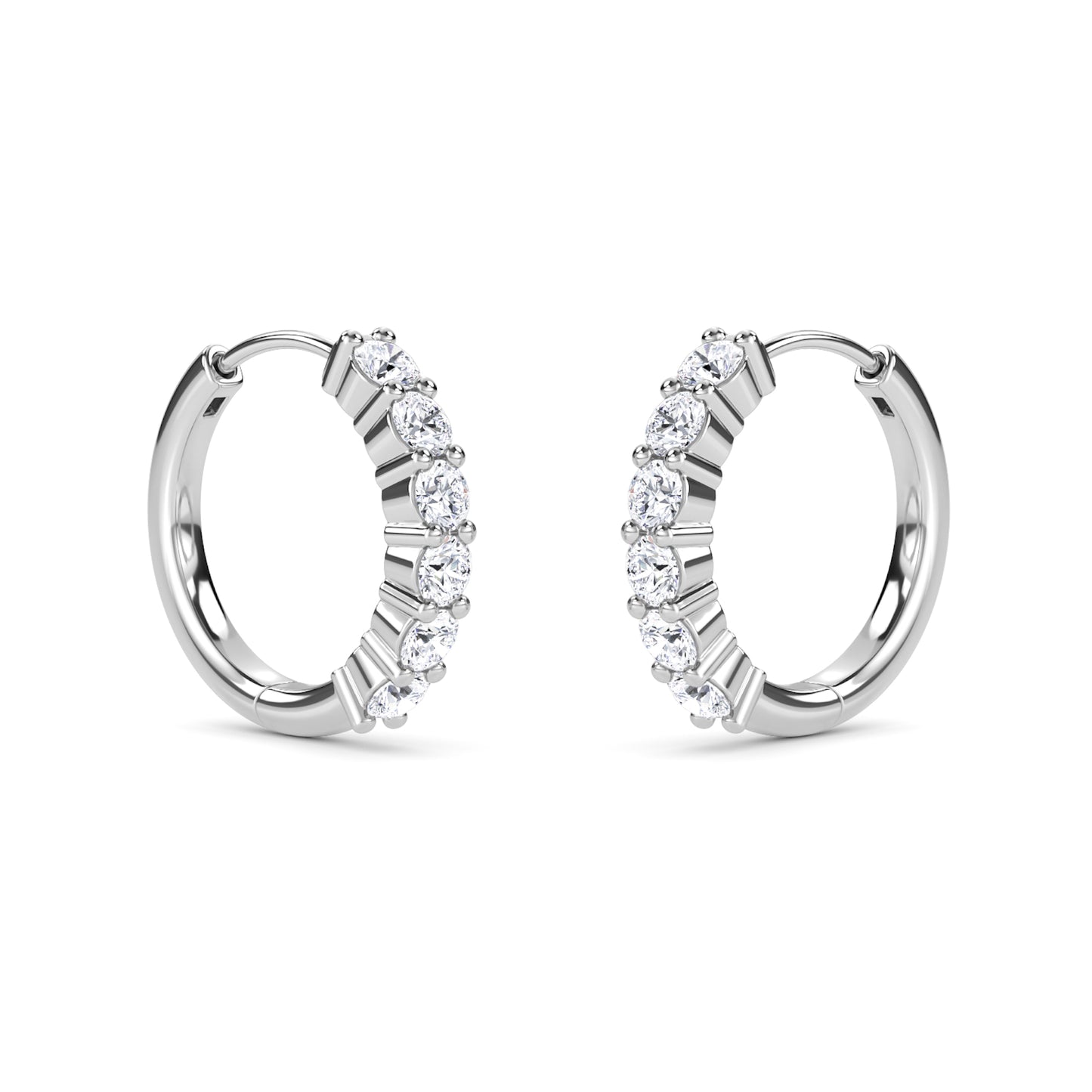 18 Kt Gold Lab Grown Diamond Hoop & Huggie Earrings