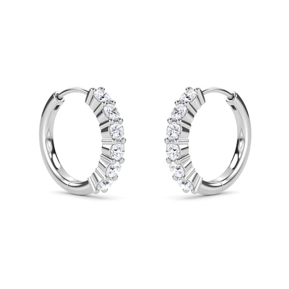 18 Kt Gold Lab Grown Diamond Hoop & Huggie Earrings