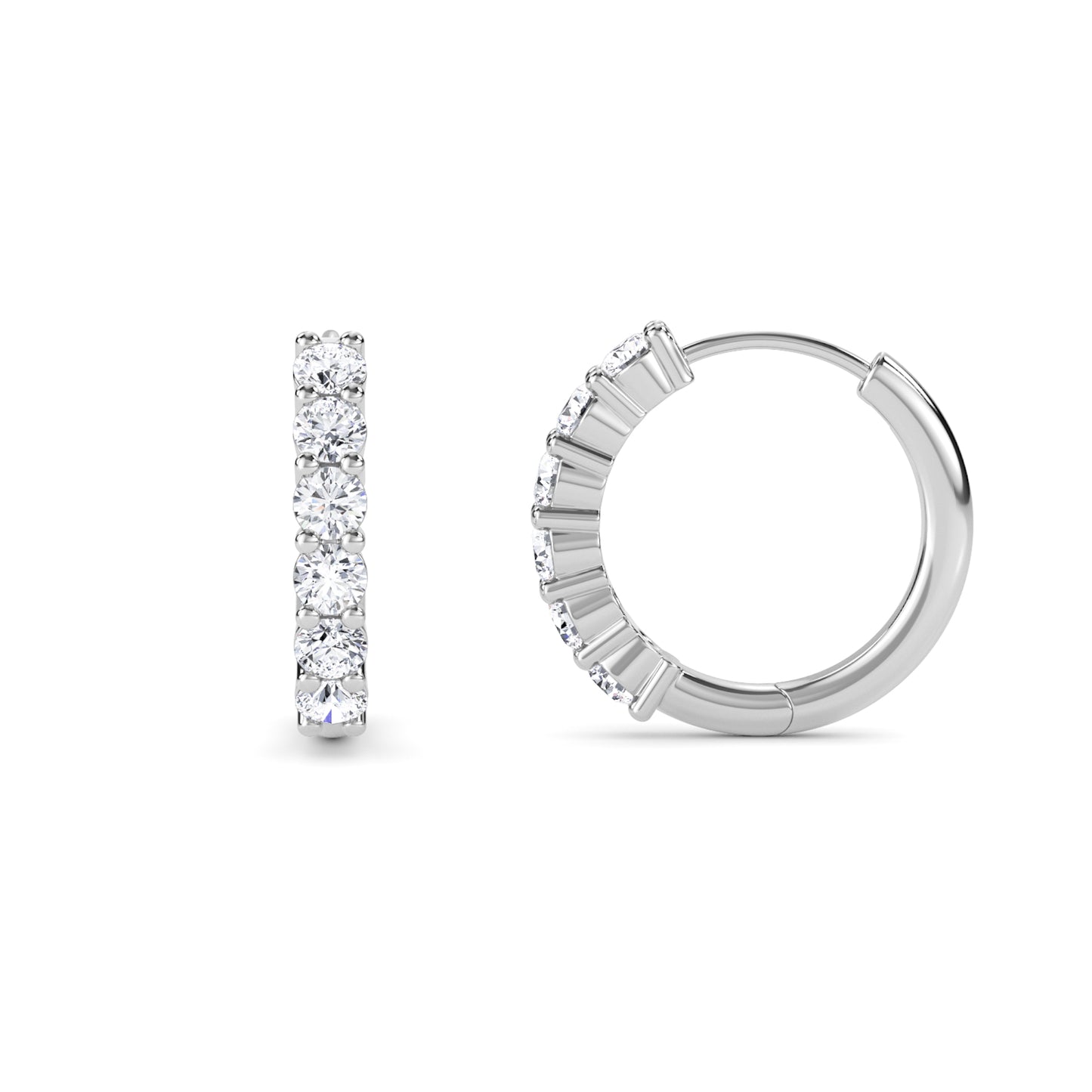 18 Kt Gold Lab Grown Diamond Hoop & Huggie Earrings