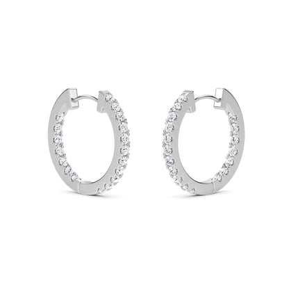 18 Kt Gold Lab Grown Diamond Hoop & Huggie Earrings