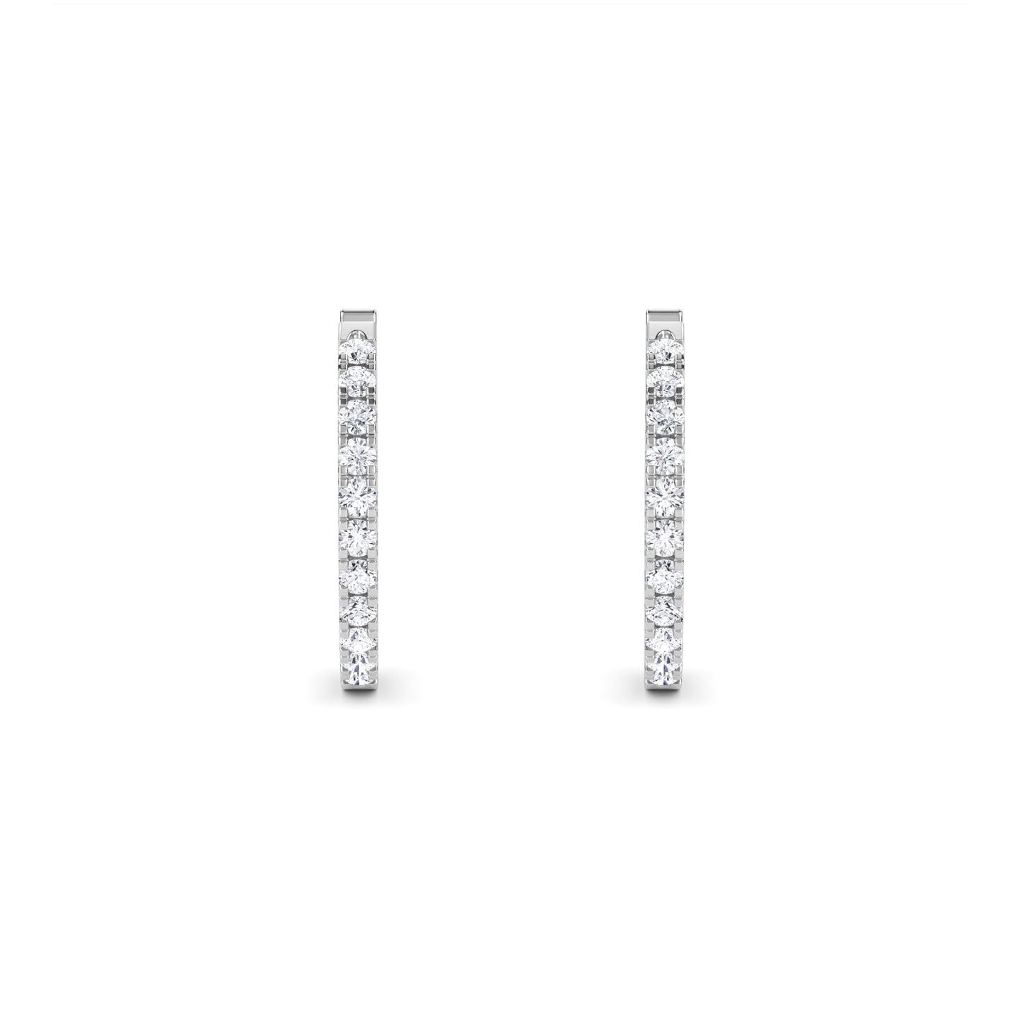 18 Kt Gold Lab Grown Diamond Hoop & Huggie Earrings