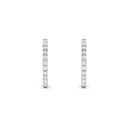 18 Kt Gold Lab Grown Diamond Hoop & Huggie Earrings