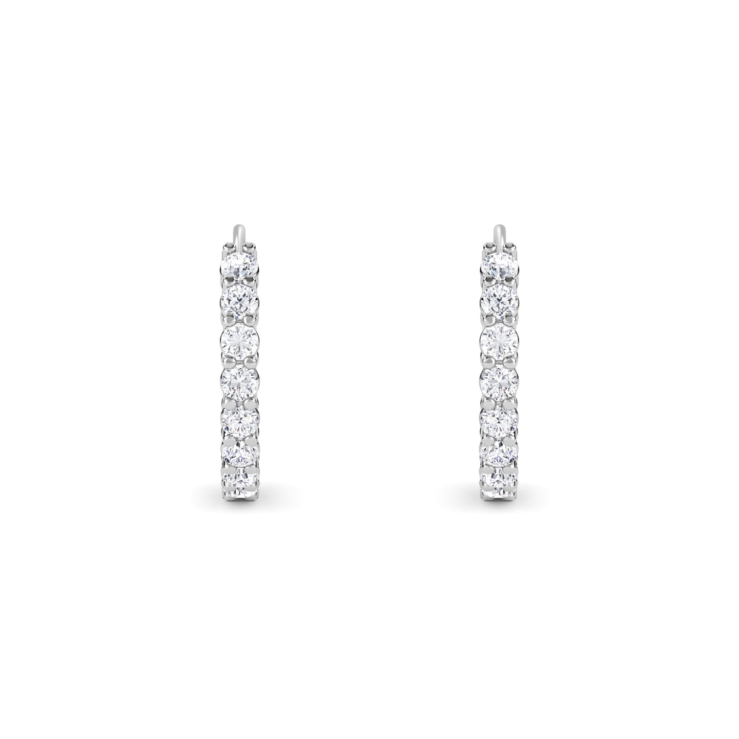 18 Kt Gold Lab Grown Diamond Hoop & Huggie Earrings