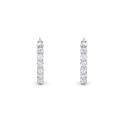 18 Kt Gold Lab Grown Diamond Hoop & Huggie Earrings