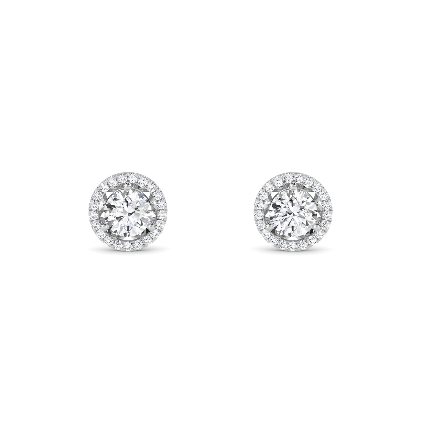 18 Kt Gold Lab Grown Diamond Stud Earrings