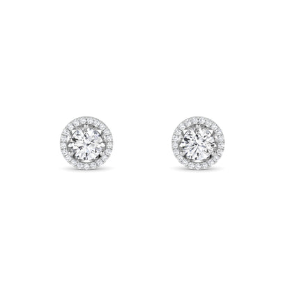 18 Kt Gold Lab Grown Diamond Stud Earrings