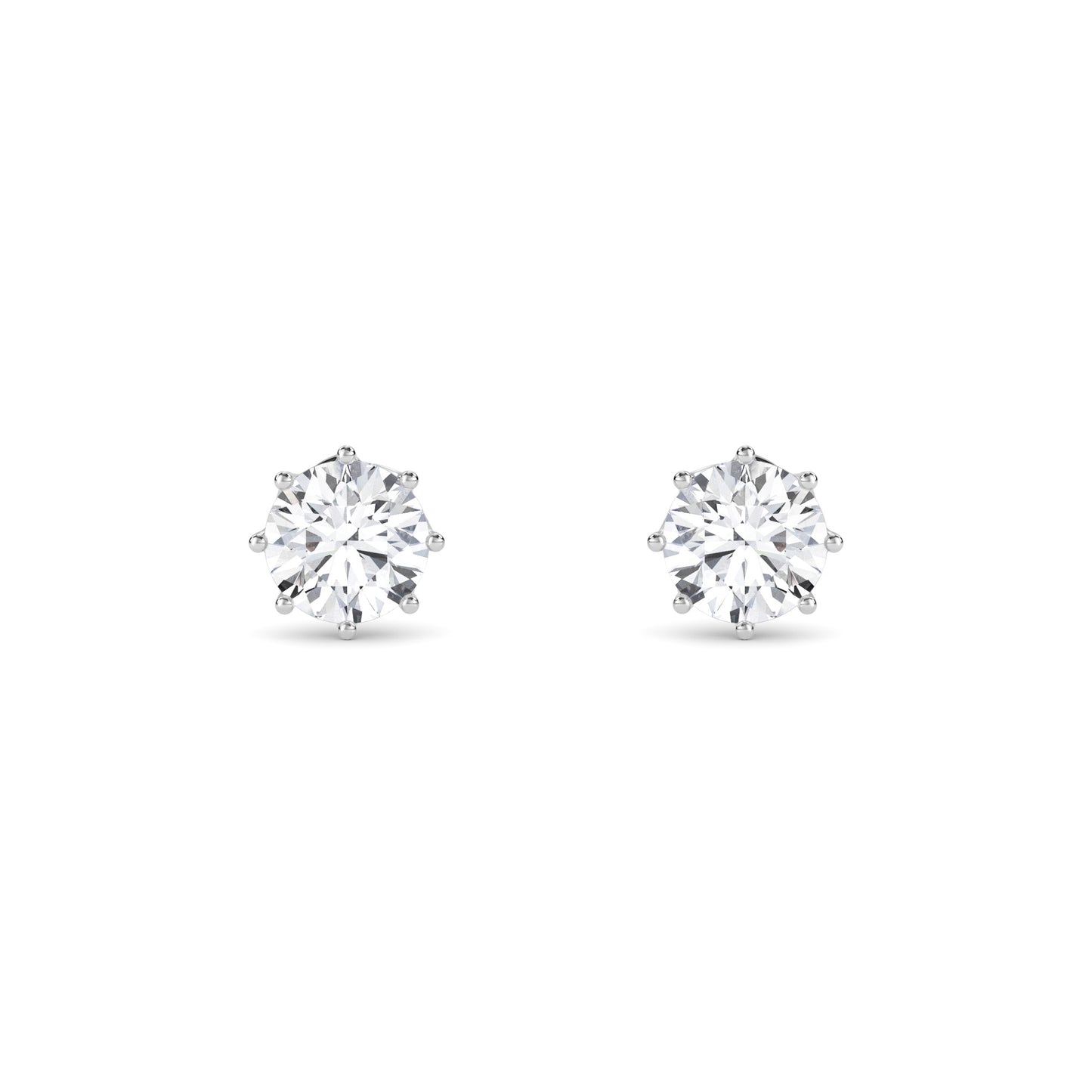 18 Kt Gold Lab Grown Diamond Stud Earrings