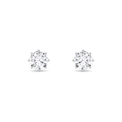 18 Kt Gold Lab Grown Diamond Stud Earrings