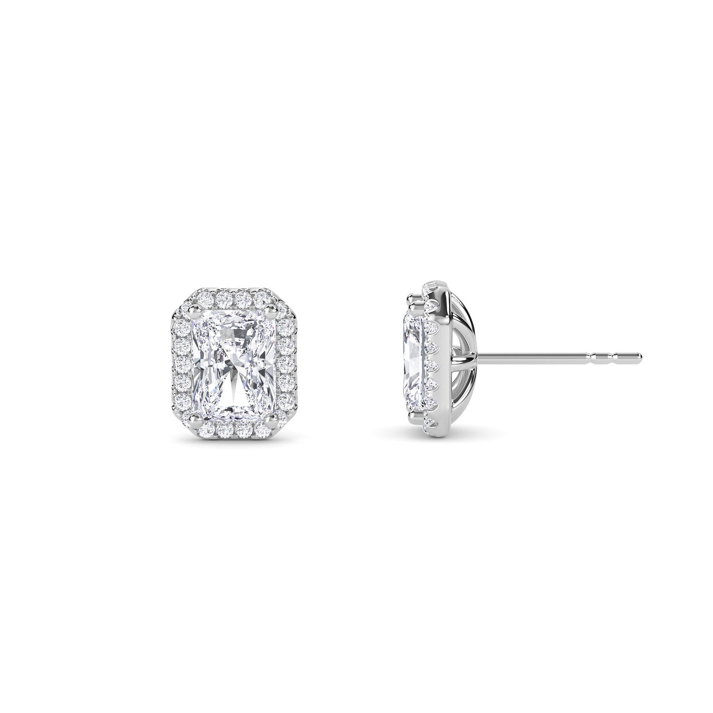 18 Kt Gold Lab Grown Diamond Stud Earrings