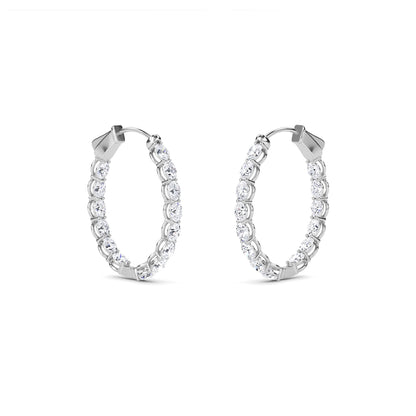 18 Kt Gold Lab Grown Diamond Hoop & Huggie Earrings