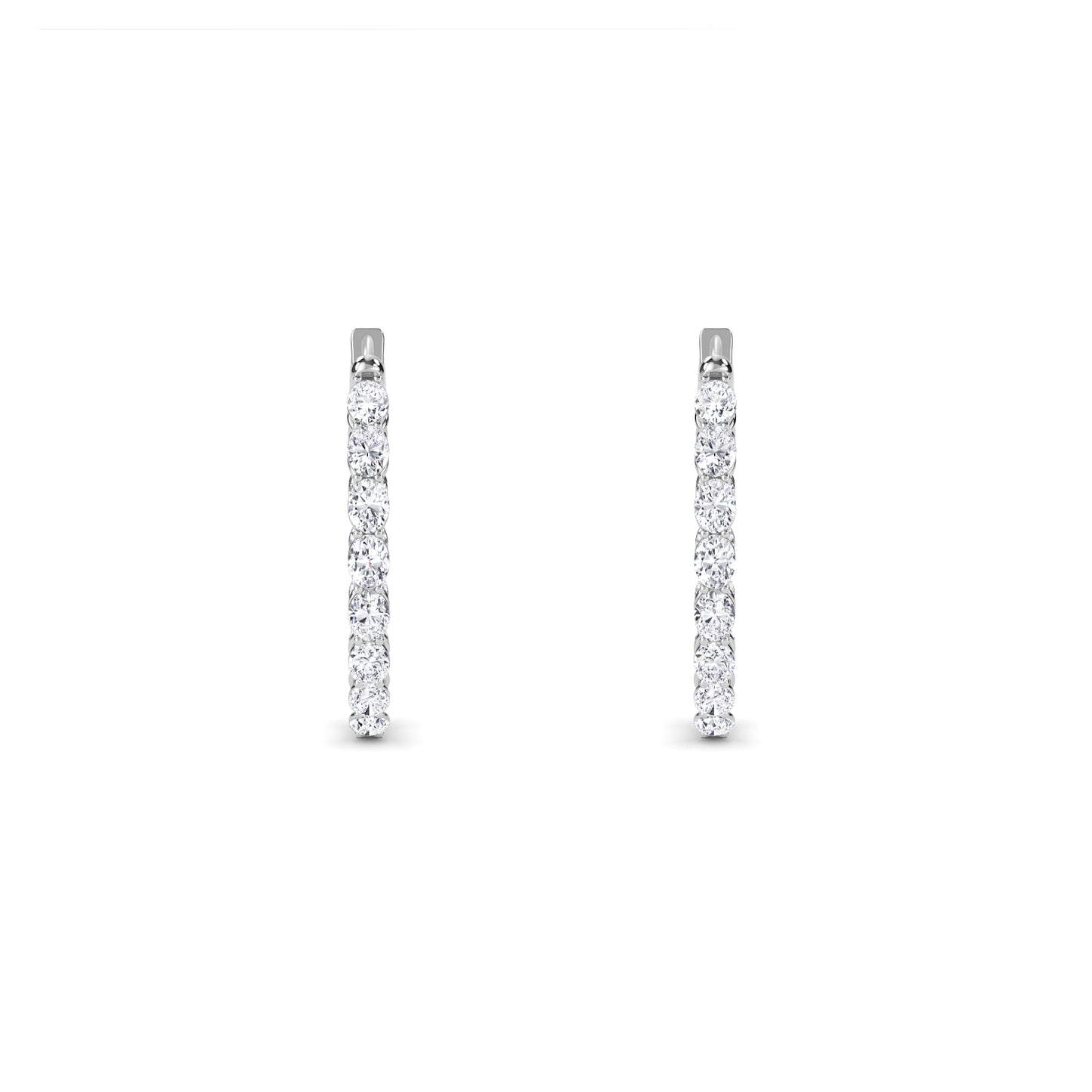 18 Kt Gold Lab Grown Diamond Hoop & Huggie Earrings