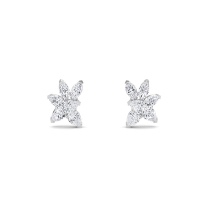 18 Kt Gold Lab Grown Diamond Stud Earrings