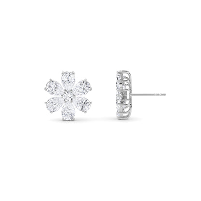 18 Kt Gold Lab Grown Diamond Stud Earrings