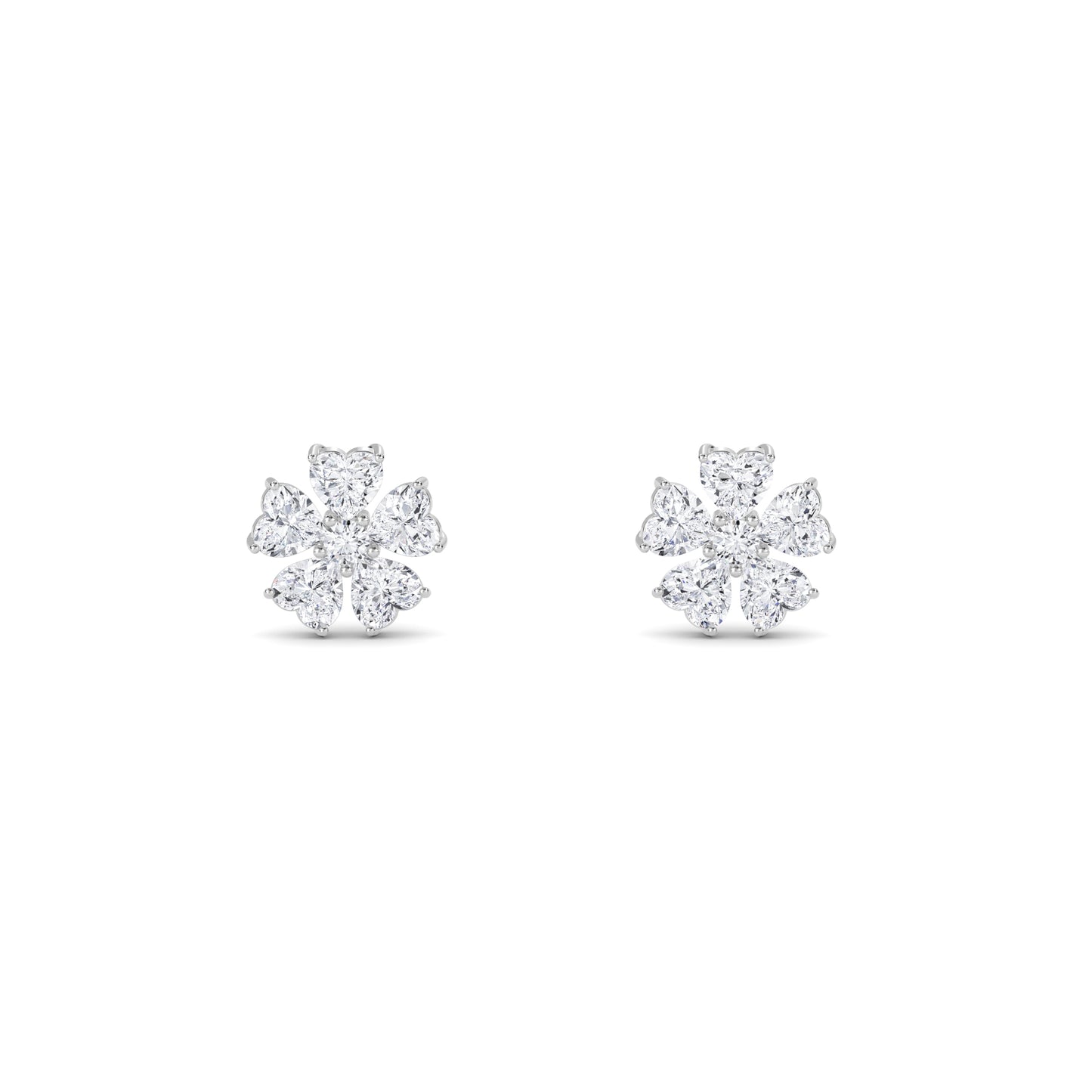 18 Kt Gold Lab Grown Diamond Stud Earrings