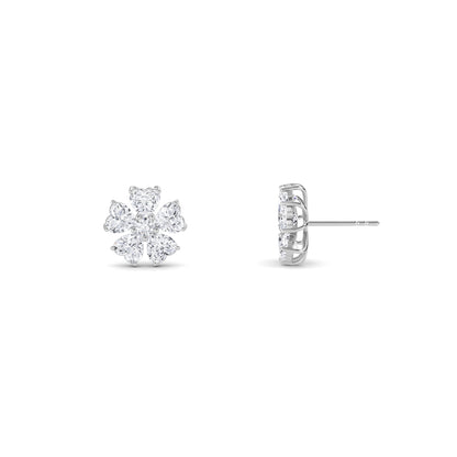 18 Kt Gold Lab Grown Diamond Stud Earrings