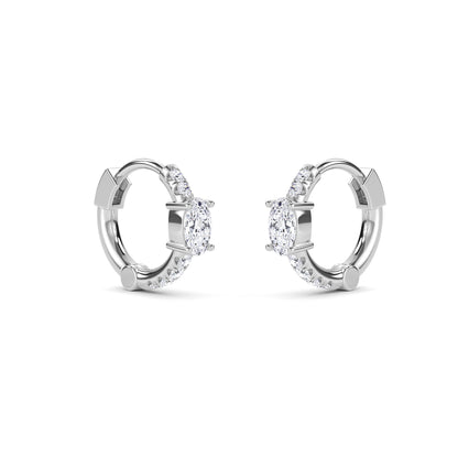 18 Kt Gold Lab Grown Diamond Hoop & Huggie Earrings