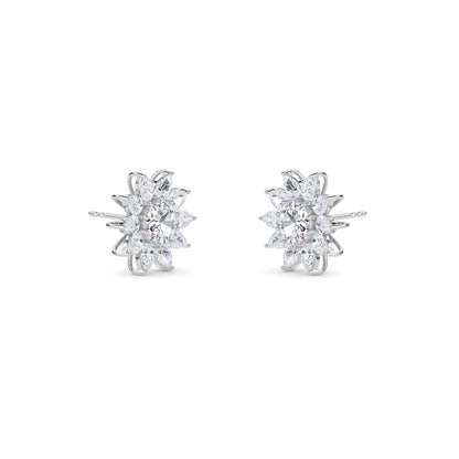 18 Kt Gold Lab Grown Diamond Stud Earrings