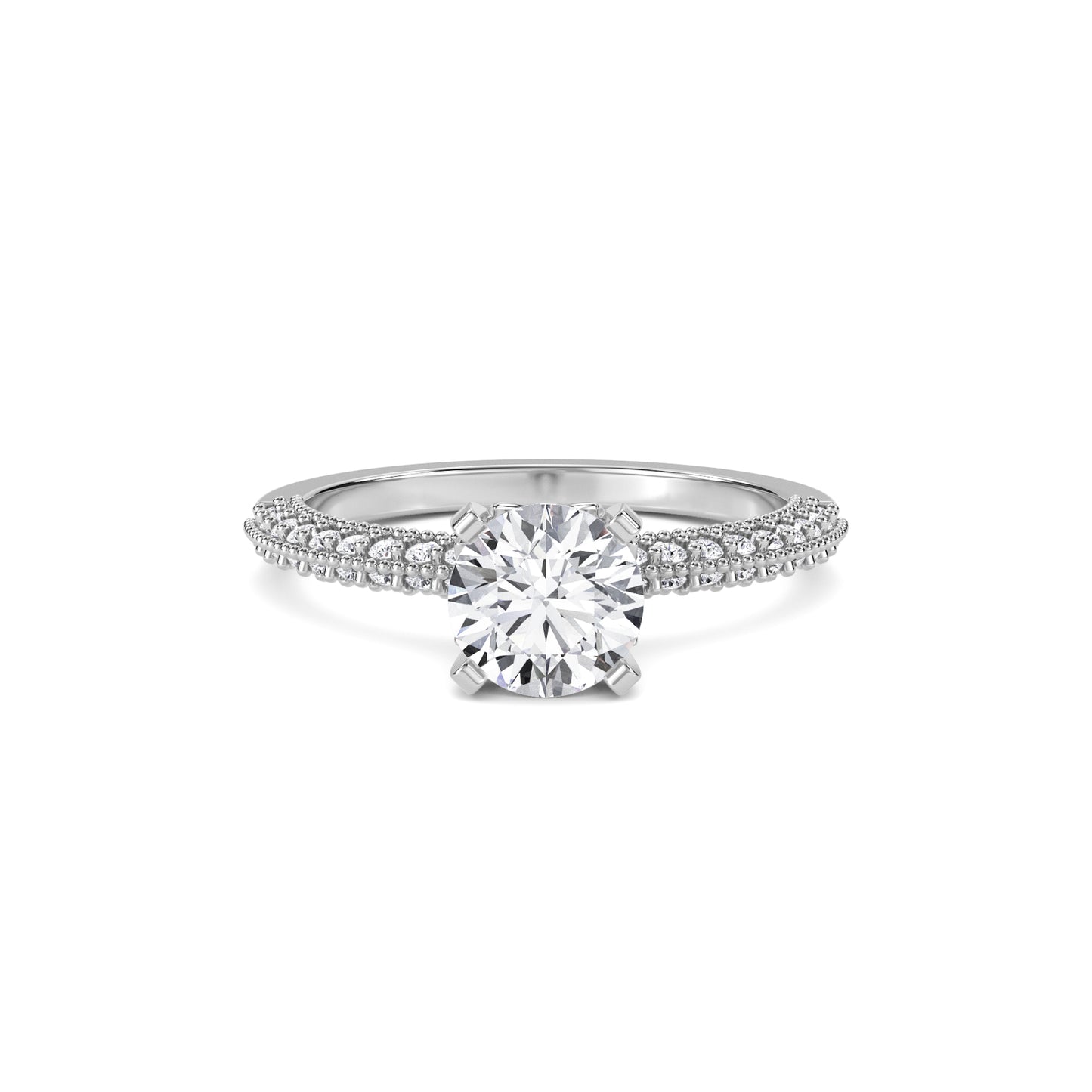 18 KT Gold Lab Grown Diamond Elegant Solitaire Ring for Women