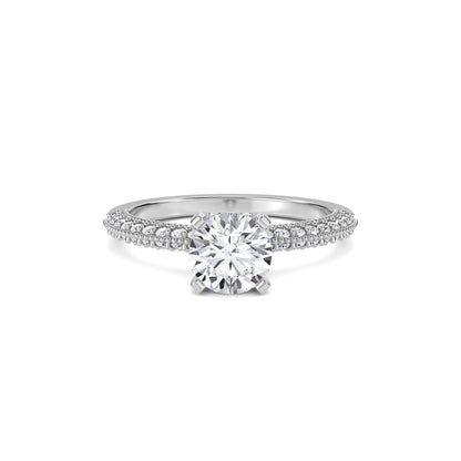 18 KT Gold Lab Grown Diamond Elegant Solitaire Ring for Women