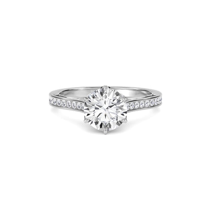 18 KT Gold Lab Grown Diamond Elegant Solitaire Ring for Women