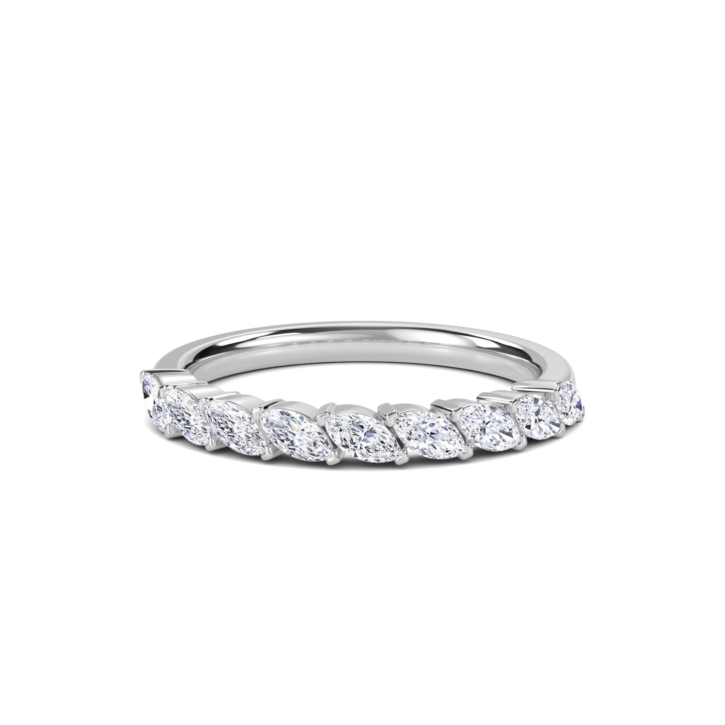 18 KT Gold Lab Grown Diamond Forever Timeless Band Ring for Women