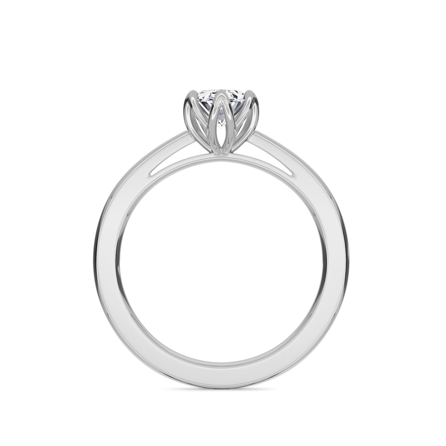 18 KT Gold Lab Grown Diamond Elegant Solitaire Ring for Women