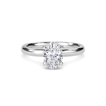 18 KT Gold Lab Grown Diamond Elegant Solitaire Ring for Women