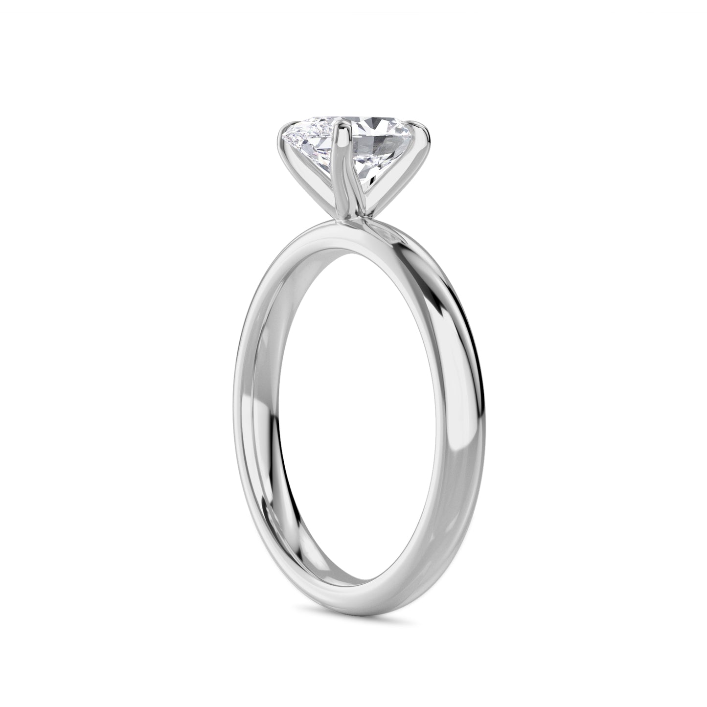 18 KT Gold Lab Grown Diamond Elegant Solitaire Ring for Women