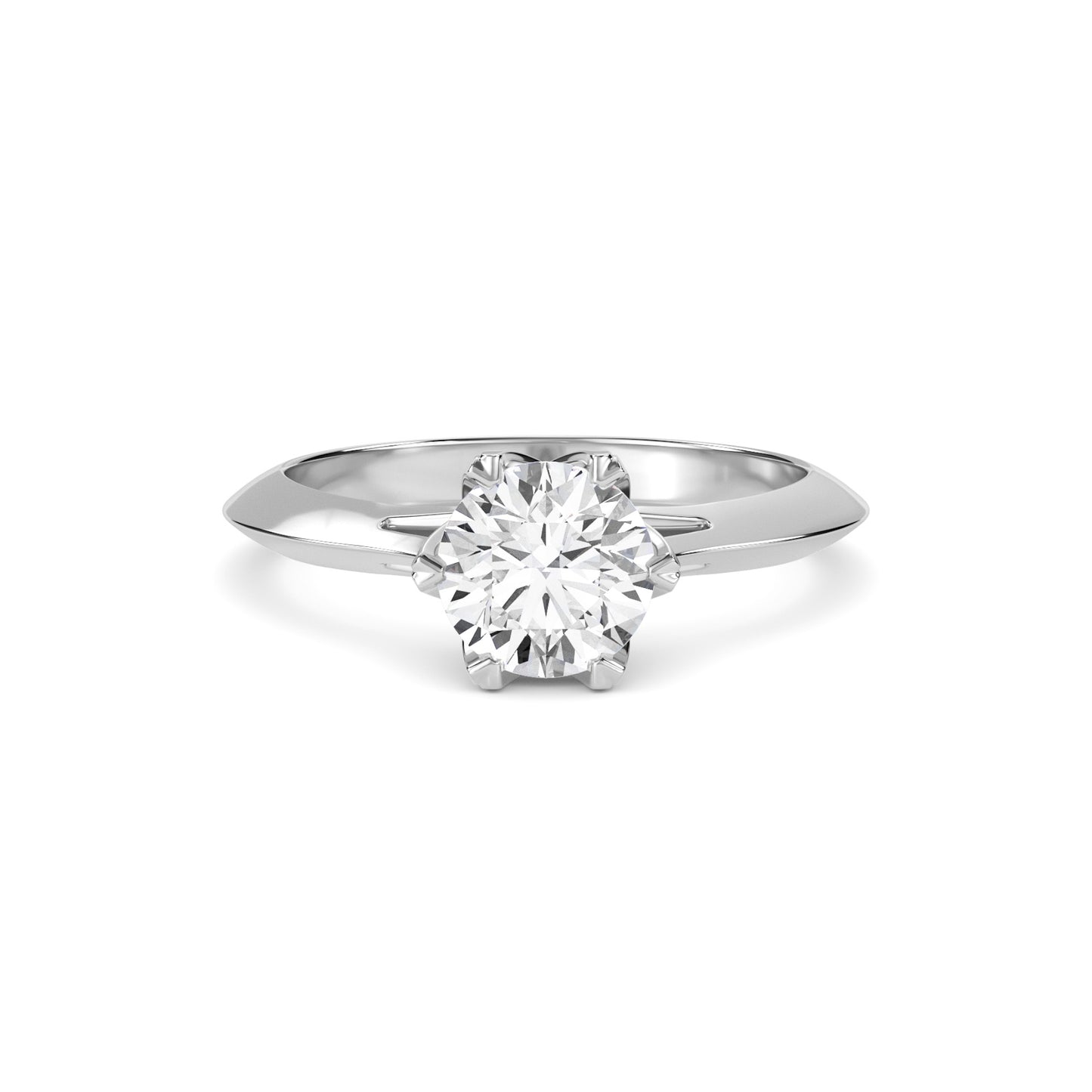 18 KT Gold Lab Grown Diamond Elegant Solitaire Ring for Women