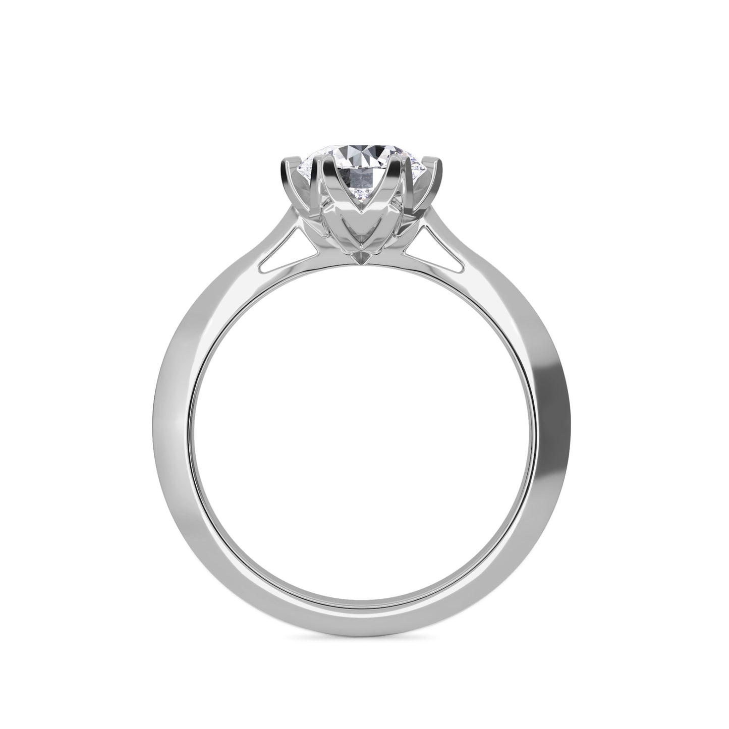 18 KT Gold Lab Grown Diamond Elegant Solitaire Ring for Women