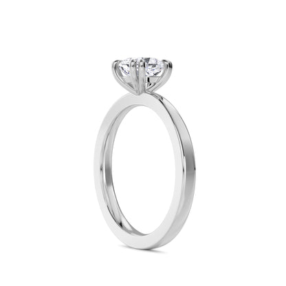 18 KT Gold Lab Grown Diamond Elegant Solitaire Ring for Women