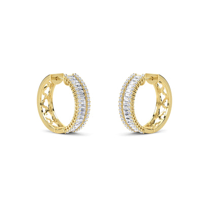 18 Kt Gold Lab Grown Diamond Hoop & Huggie Earrings