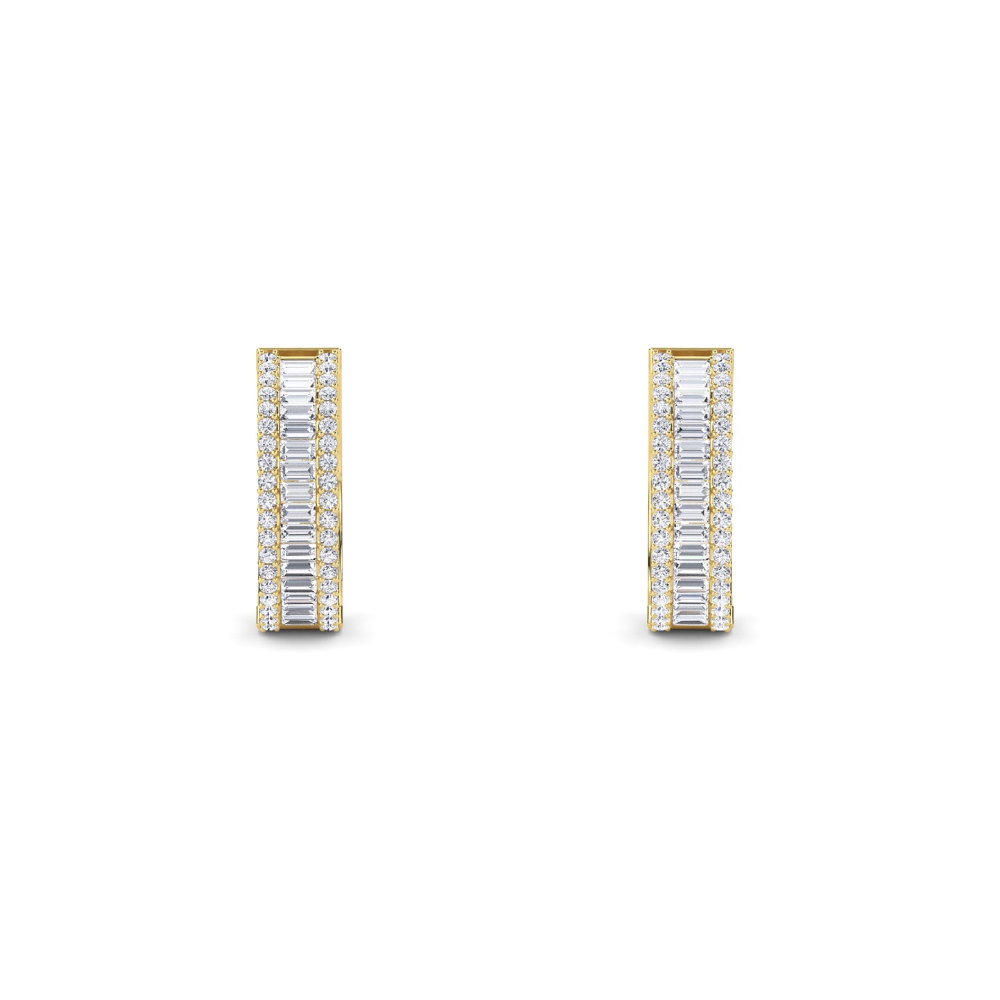 18 Kt Gold Lab Grown Diamond Hoop & Huggie Earrings