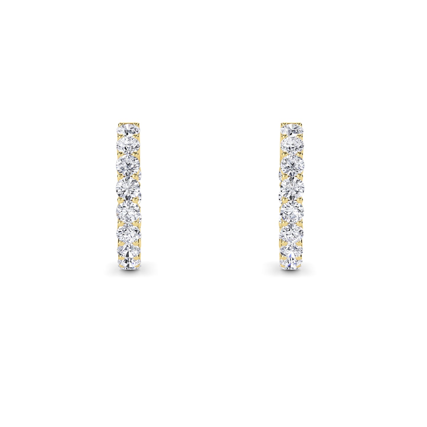 18 Kt Gold Lab Grown Diamond Hoop & Huggie Earrings