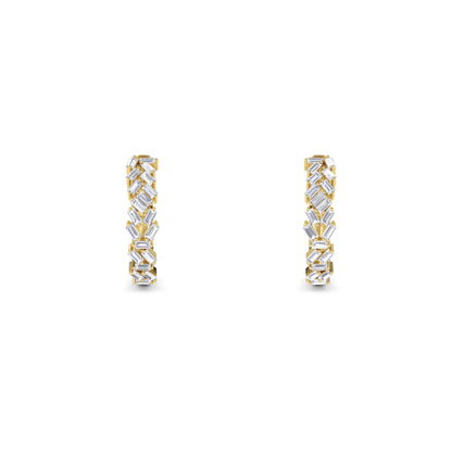 18 Kt Gold Lab Grown Diamond Hoop & Huggie Earrings