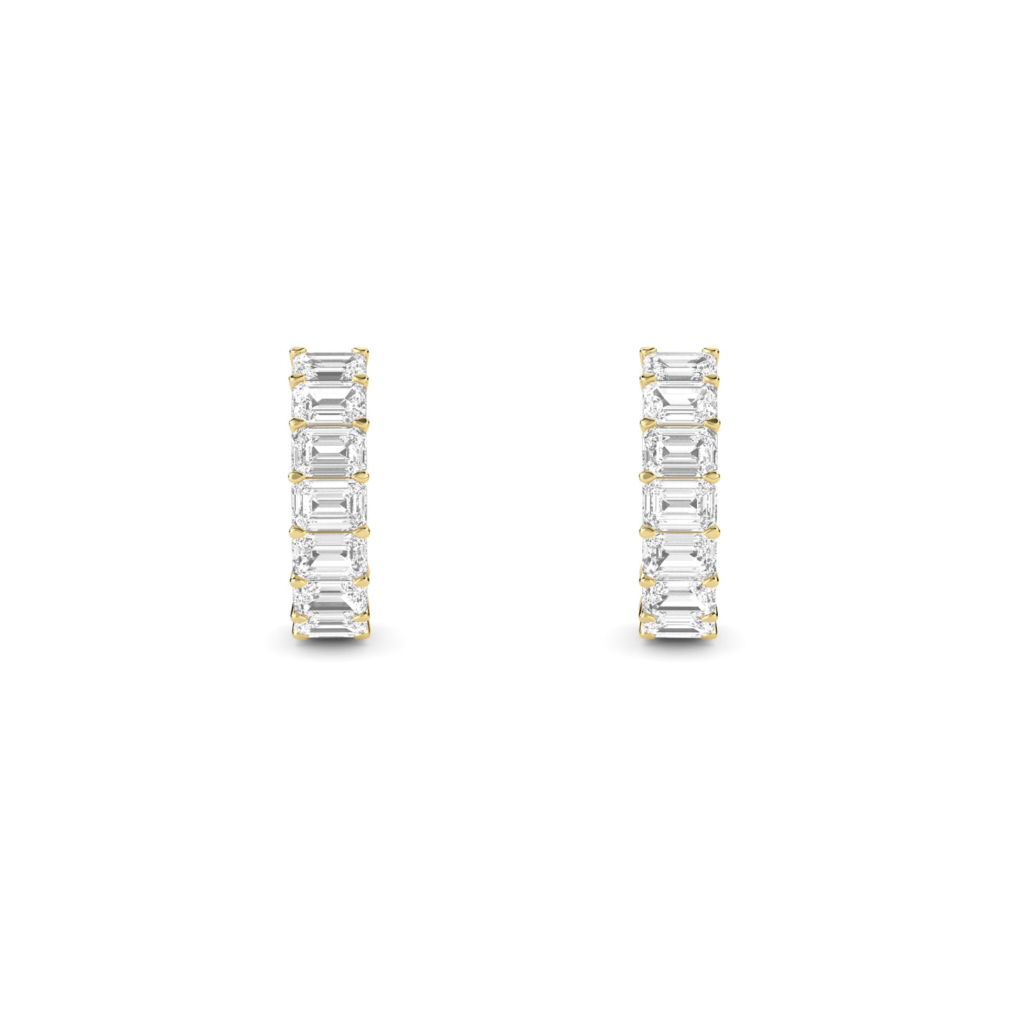 18 Kt Gold Lab Grown Diamond Hoop & Huggie Earrings