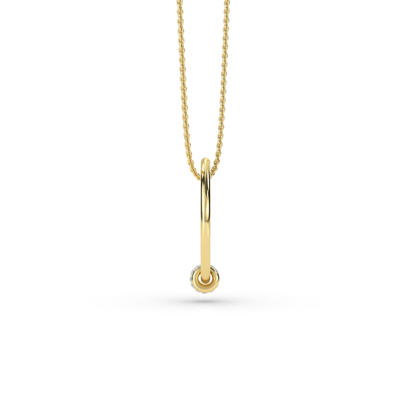 18 KT Gold Lab Grown Diamond Pendant