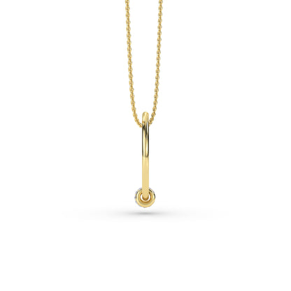 18 KT Gold Lab Grown Diamond Pendant