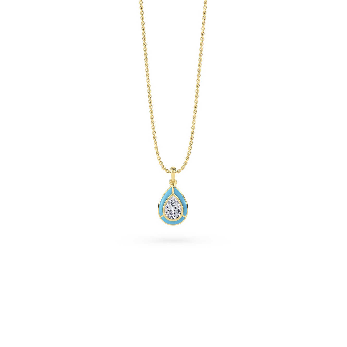 18 KT Gold Lab Grown Diamond Pendant