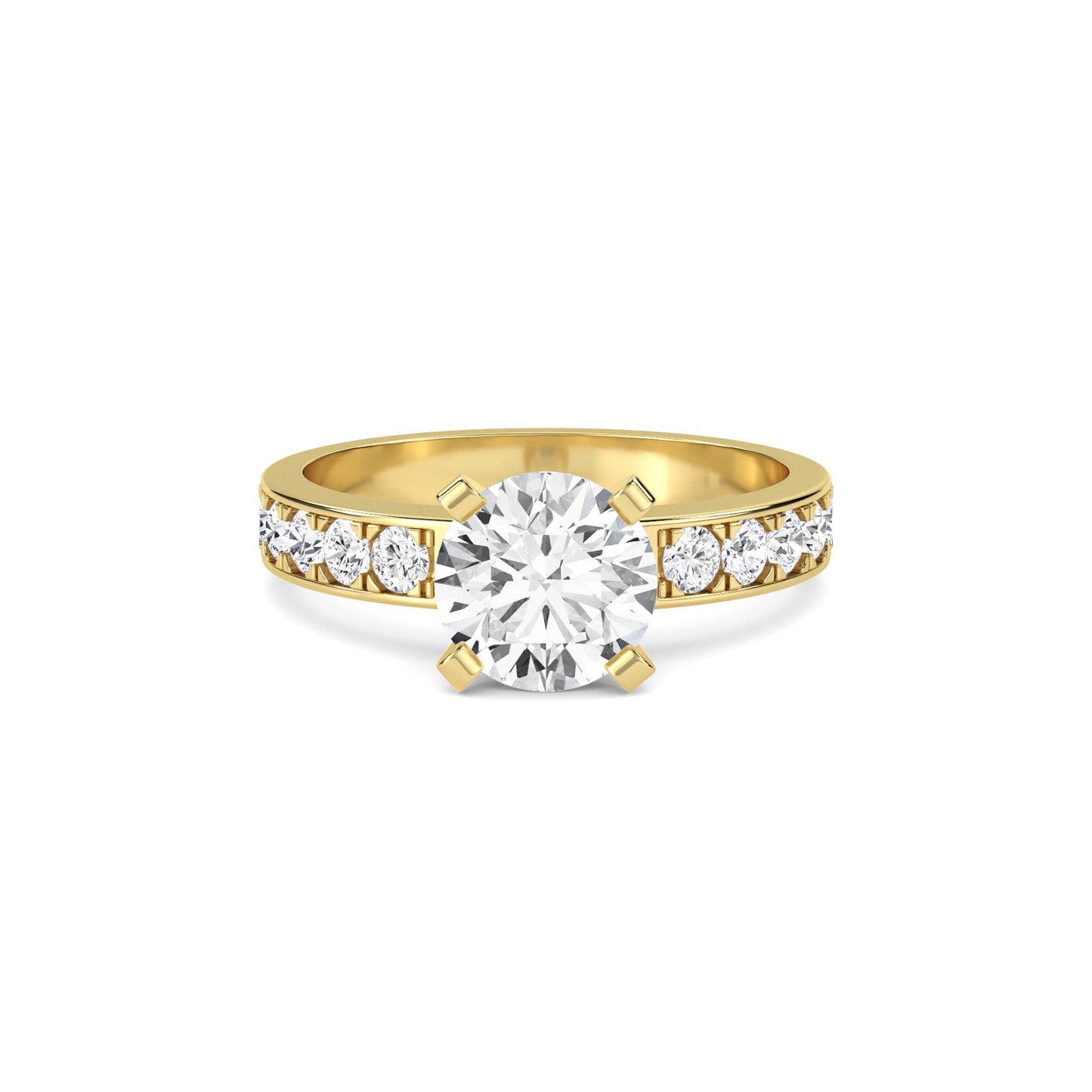 18 KT Gold Lab Grown Diamond Vintage-Inspired Wedding Ring for Women