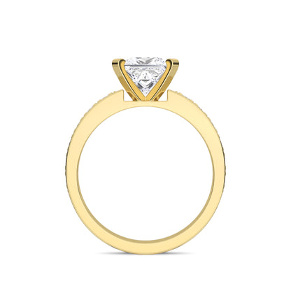 18 KT Gold Lab Grown Diamond Vintage-Inspired Wedding Ring for Women