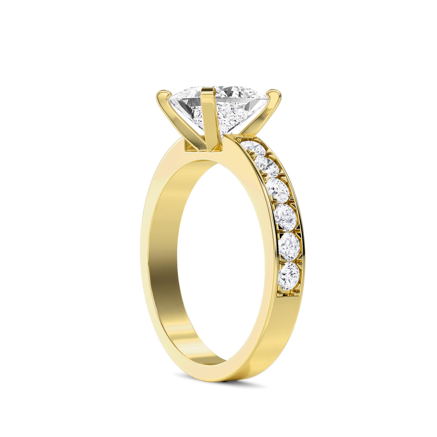 18 KT Gold Lab Grown Diamond Vintage-Inspired Wedding Ring for Women