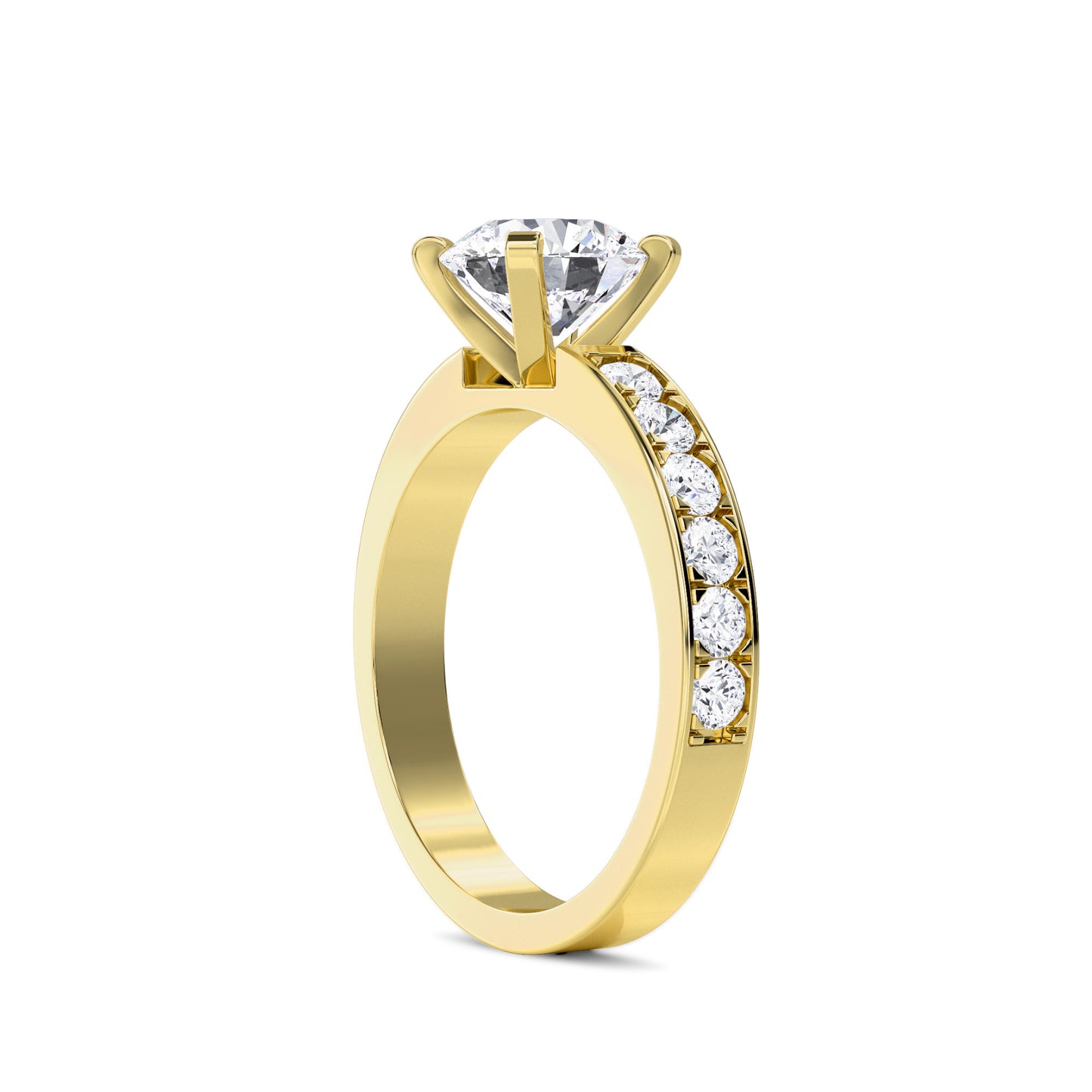 18 KT Gold Lab Grown Diamond Vintage-Inspired Wedding Ring for Women