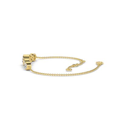 18 KT Gold Lab Grown Diamond Link Bracelets