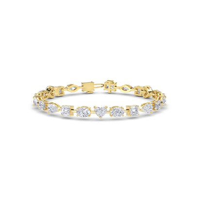 18 KT Gold Lab Grown Diamond Link Bracelets