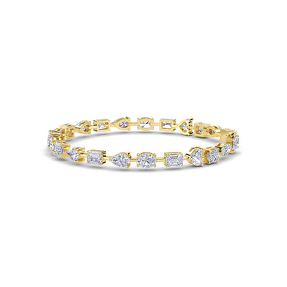 18 KT Gold Lab Grown Diamond Link Bracelets