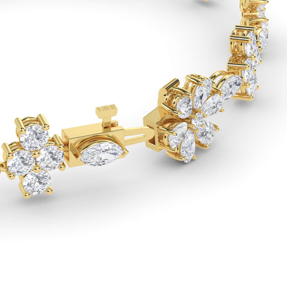 18 KT Gold Lab Grown Diamond Link Bracelets for Women